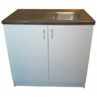 ECO STAR Mosogatószekrény - 1 medencés csepegtetőtálcás mosogatóval -  nyíló ajtós 800x600