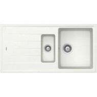 SCHOCK ELEMENT CRISTALITE D-150 egymedencés csepptálcás gyümölcsmosós prémium mosogató - White