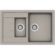 SCHOCK MANHATTAN CRISTALITE D-150S egymedencés csepptálcás gyümölcsmosós prémium mosogató - TÖBB SZÍNBEN - Beton