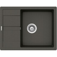SCHOCK RONDA CRISTALITE D-100L egymedencés csepptálcás prémium mosogató - Asphalt