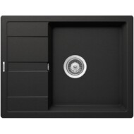 SCHOCK RONDA CRISTALITE D-100L egymedencés csepptálcás prémium mosogató - Nero