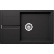 SCHOCK RONDA CRISTALITE D-100XL egymedencés csepptálcás prémium mosogató - Nero