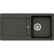 SCHOCK TYPOS CRISTALITE D-100S egymedencés csepptálcás prémium mosogató - Asphalt