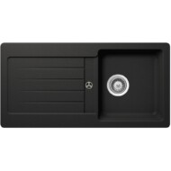 SCHOCK TYPOS CRISTALITE D-100S egymedencés csepptálcás prémium mosogató - Nero