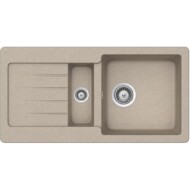 SCHOCK TYPOS CRISTALITE D-150S egymedencés csepptálcás gyümölcsmosós prémium mosogató - Sabbia