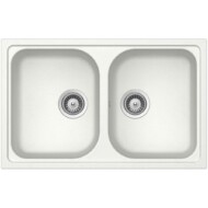 SCHOCK VIOLA CRISTALITE N-200S kétmedencés prémium mosogató - White