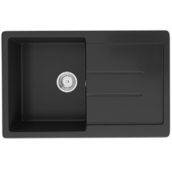 Ulgran U-507 csepptálcás gránit mosogatótál - metal black