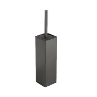 Viva NERO WC-kefe tartó - szögletes - fürdőszobai kiegészítő - GUNMETAL - fegyverszürke