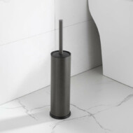 Viva NERO WC-kefe tartó - hengeres - fürdőszobai kiegészítő - GUNMETAL - fegyverszürke