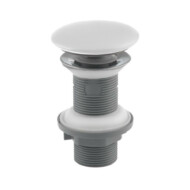Klikk - klakk leeresztő - MATT FEHÉR - porcelán - túlfolyó NÉLKÜLI mosdókagylóhoz - 5/4" - Ø 73 mm