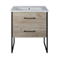 TMP IRON 75 álló fürdőszobabútor - Sanovit ATRIA 9075 porcelán mosdóval - 75 x 45,5 cm