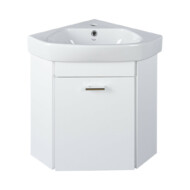 VivaStyle ARDA fali sarokszekrény CeraStyle ARDA porcelán sarokmosdóval 46 x 46 cm - BALOS