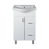 VivaStyle BIANKA 55 lábon álló fürdőszobabútor 2 fiókos Sanovit ALBATROS 10055 mosdókagyló 55x45 cm