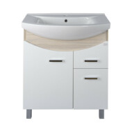 TMP ZX 75 - SONOMA - álló fürdőszobabútor - Sanovit ZENON - 6075 porcelán mosdóval - 75 x 50 cm