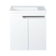 Piramida EURIDIKA 60 LH fali fürdőszobabútor - műmárvány mosdóval - 2 ajtós - 60 x 64 x 38 cm