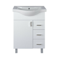 VivaStyle BIANKA 65 lábon álló fürdőszobabútor 3 fiókos Sanovit ALBATROS10065 mosdóval 64,5x46,5cm
