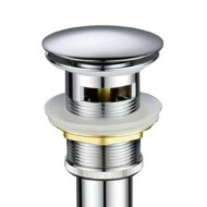 Klikk - klakk leeresztő - KEREK - KRÓM - túlfolyós modókagylóhoz - 5/4" - Ø 67 mm