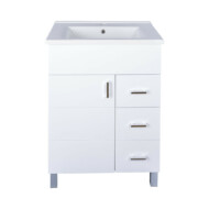 VivaStyle KARINA 75 lábon álló fürdőszobabútor 3 fiókos Sanovit ATRIA 9075 mosdóval 75 x 45,5 cm