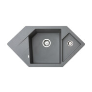Diamond Metalac 372996 Gránit Sarok Mosogatótálca - Design, Grafit