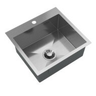 Lavre S4845 Egymedencés Szálcsiszolt Acél Mosogató - 480x450 mm