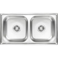 LAVEO STANDARD kétmedencés inox mosogató szifonnal