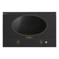 SMEG BEÉPÍTHETŐ MIKROHULLÁMÚ SÜTŐ, Colonial design, 22 liter, antracit