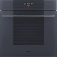 SMEG PIROLITIKUS HŐLÉGKEVERÉSES SÜTŐ, Linea design, Galileo, 60 cm, ES LCD, neptune szürke üveg