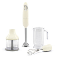 SMEG BOTMIXER SZETT, retro, bézs, tartalma: botmixer, keverőedény, habverő, aprító