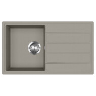 EVIDO Easy 45S gránit mosogató, 760 x 440 mm, platina