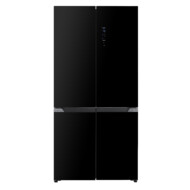 EVIDO SPACE FIT 505B szabadonálló 4 ajtós hűtő és fagyasztó, 91x190 cm, 505 l, D energiaosztály, fekete üveg