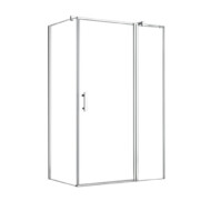 Simple 80x120 cm nyílóajtós aszimmetrikus zuhanykabin zuhanytálca nélkül