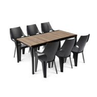 Parker Large 6+1 kerti bútor garnitúra szett kőris-grafit