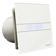 Cata E-100GTH ventilátor üveg előlappal, utószellőztető, alapszellőztető és páraérzékelő funkcióval, fehér