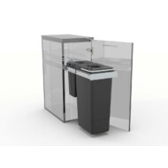 EKOTECH - Beépíthető hulladékgyűjtő SMART Inox 1x26 liter+1x7 liter lágyan záródó