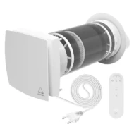 HOLTOP/AIRWOODS AV-TTW6-W Pro ISO egyhelyiséges hővisszanyerős szellőztető, automata zsaluval, WiFi csatlakozással, kültéri hangcsillapító elemmel