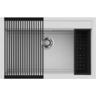 ELLECI - Gránit mosogatótálca Best 130 Workstation Szett G68 Bianco - Kifutó termék!