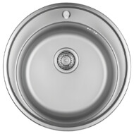 LAVEO ORION egykör inox mosogató szifonnal