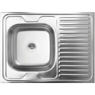 LAVEO LON 60 teletetős egymedence csepptálcás inox mosogató szifonnal