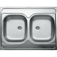 LAVEO LON 60 2M teletetős kétmedencés inox mosogató szifonnal