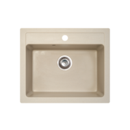 Quadro 60 Metalac 175432 Gránit Mosogatótálca - Extra mély, Egymedencés, Négyzet, Pezsgő