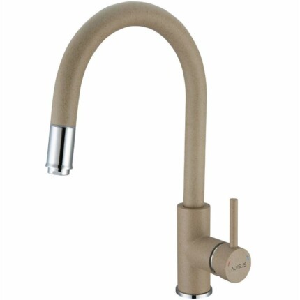 Alveus DELOS - P íves zuhanyfejes gránit csaptelep - G-55 beige