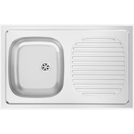 RODI POUSAR TELETETŐS egymedencés csepptálcás rozsdamentes mosogató - 80x50 cm