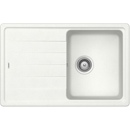 SCHOCK ELEMENT CRISTALITE D-100S egymedencés csepptálcás prémium mosogató - White