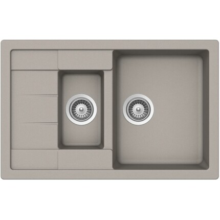 SCHOCK MANHATTAN CRISTALITE D-150S egymedencés csepptálcás gyümölcsmosós prémium mosogató - TÖBB SZÍNBEN - Beton
