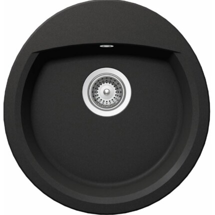 SCHOCK MANHATTAN CRISTALITE R-100 egymedencés kerek prémium mosogató - Nero