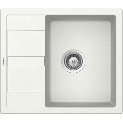 SCHOCK RONDA CRISTALITE D-100 egymedencés csepptálcás prémium mosogató - White