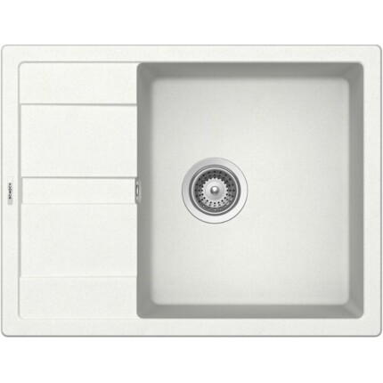 SCHOCK RONDA CRISTALITE D-100L egymedencés csepptálcás prémium mosogató - White