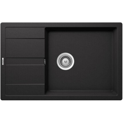 SCHOCK RONDA CRISTALITE D-100XL egymedencés csepptálcás prémium mosogató - Nero