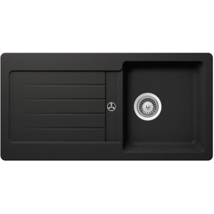 SCHOCK TYPOS CRISTALITE D-100S egymedencés csepptálcás prémium mosogató - Nero