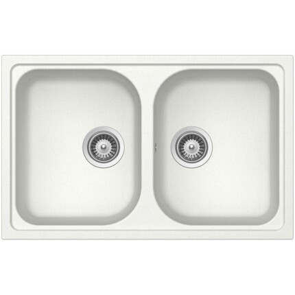 SCHOCK VIOLA CRISTALITE N-200S kétmedencés prémium mosogató - White